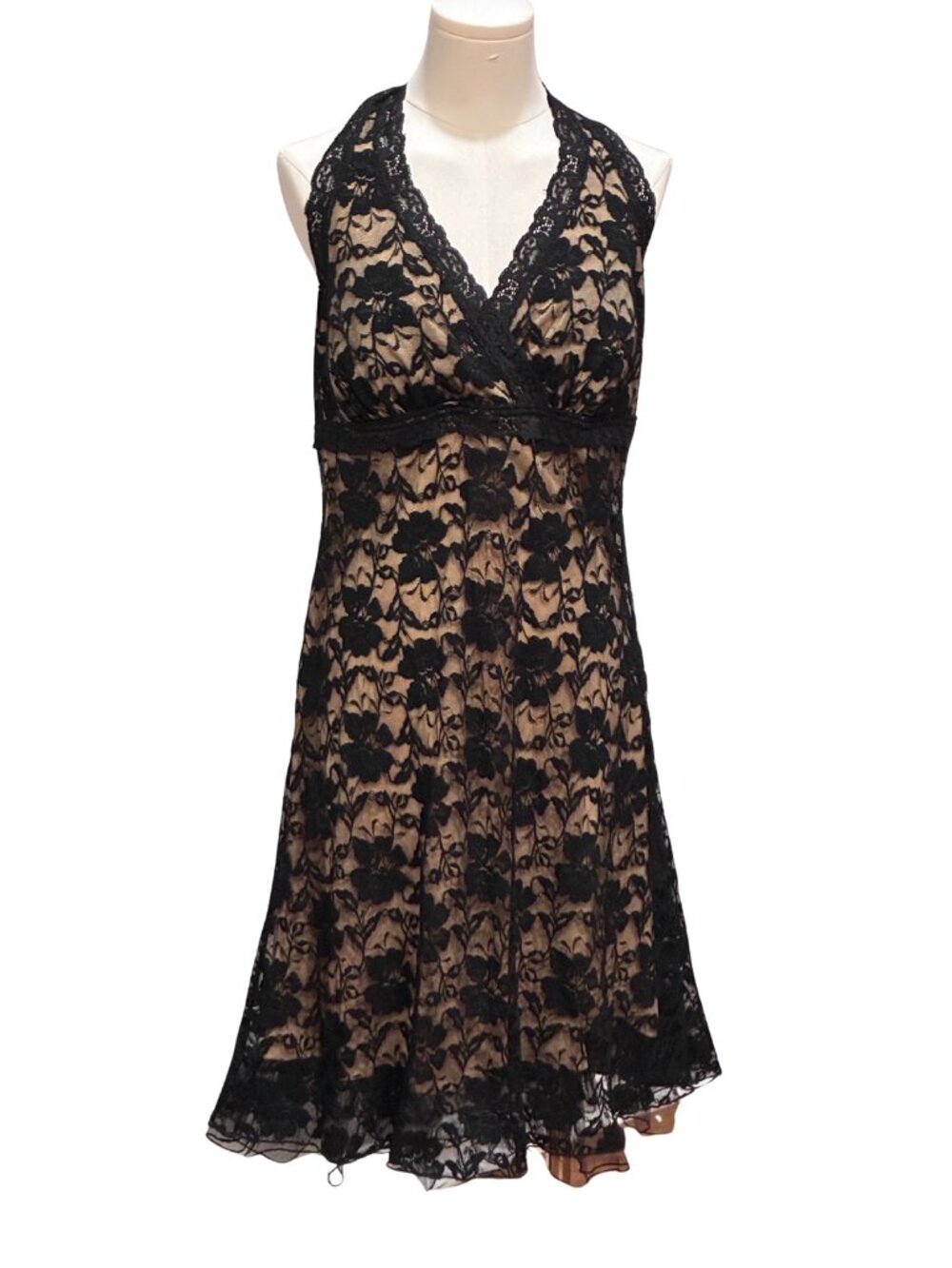 VTG Y2K City Triangles Black Lace Sexy Coquette Gothic Tulle Whimsygoth Vamp 1X